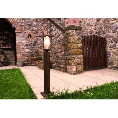 GRECALE LAMPIONE DA GIARDINO 3 MISURE IN OTTONE 3 FINITURE COLORE MADE IN ITALY LAMPADINA E27 CRISTALENSI TUSCANY - Cristalensi