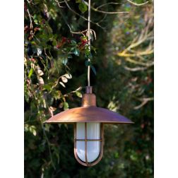 GRECALE SOSPENSIONE DA ESTERNO IN OTTONE IN 3 MISURE IP65 MADE IN ITALY 3 COLORI LAMPADINA E27 CRISTALENSI TUSCANY - Cristalensi