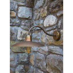 PALAGIO APPLIQUE DA ESTERNO IP44 2 MISURE IN OTTONE 3 FINITURE COLORE MADE IN ITALY LAMPADINA E27 CRISTALENSI TUSCANY - Cristale 2