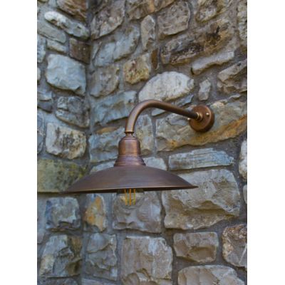PALAGIO LAMPADA DA ESTERNO IP44 2 MISURE IN OTTONE 3 FINITURE COLORE MADE IN ITALY LAMPADINA E27 CRISTALENSI TUSCANY - Cristalen