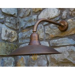 PALAGIO LAMPADA DA ESTERNO IP44 2 MISURE IN OTTONE 3 FINITURE COLORE MADE IN ITALY LAMPADINA E27 CRISTALENSI TUSCANY - Cristalen