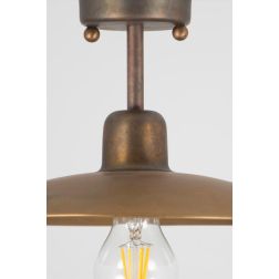 PALAGIO PLAFONIERA DA ESTERNO IP44 4 MISURE IN OTTONE 3 FINITURE COLORE MADE IN ITALY LAMPADINA E27 CRISTALENSI TUSCANY - Crista 2