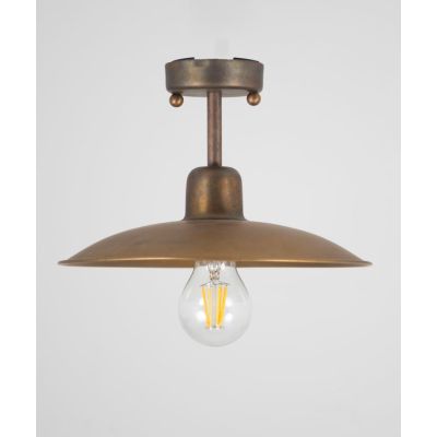 PALAGIO PLAFONIERA DA ESTERNO IP44 4 MISURE IN OTTONE 3 FINITURE COLORE MADE IN ITALY LAMPADINA E27 CRISTALENSI TUSCANY - Crista