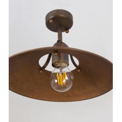 PALAGIO PLAFONIERA CON GABBIA IP44 4 MISURE IN OTTONE 3 FINITURE COLORE MADE IN ITALY LAMPADINA E27 CRISTALENSI TUSCANY - Crista 2