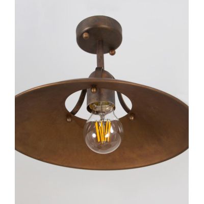 PALAGIO PLAFONIERA CON GABBIA IP44 4 MISURE IN OTTONE 3 FINITURE COLORE MADE IN ITALY LAMPADINA E27 CRISTALENSI TUSCANY - Crista