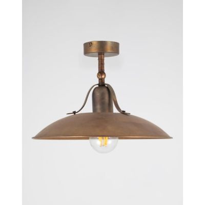 PALAGIO PLAFONIERA CON GABBIA IP44 4 MISURE IN OTTONE 3 FINITURE COLORE MADE IN ITALY LAMPADINA E27 CRISTALENSI TUSCANY - Crista