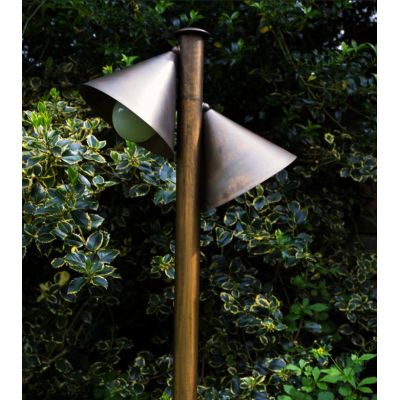 PUNTA ALA LAMPIONE DA GIARDINO 2 LUCI IP44 2 MISURE IN OTTONE 3 FINITURE COLORE MADE IN ITALY LAMPADINA E27 CRISTALENSI TUSCANY