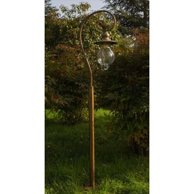 CORTONA LAMPIONE AD UNA LUCE IN OTTONE 3 FINITURE COLORE IP44 DIFFUSORE IN VETRO MADE IN ITALY CRISTALENSI TUSCANY - Cristalensi