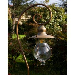 CORTONA LAMPIONE AD UNA LUCE IN OTTONE 3 FINITURE COLORE IP44 DIFFUSORE IN VETRO MADE IN ITALY CRISTALENSI TUSCANY - Cristalensi 2