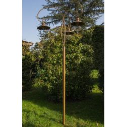 CORTONA LAMPIONE A 3 LUCI H270 CM IN OTTONE 3 FINITURE COLORE IP44 DIFFUSORE IN VETRO MADE IN ITALY CRISTALENSI TUSCANY - Crista