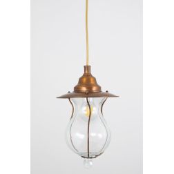 CORTONA SOSPENSIONE DA ESTERNI IN OTTONE 3 FINITURE COLORE IP44 DIFFUSORE IN VETRO MADE IN ITALY CRISTALENSI TUSCANY - Cristalen