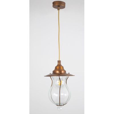 CORTONA SOSPENSIONE DA ESTERNI IN OTTONE 3 FINITURE COLORE IP44 DIFFUSORE IN VETRO MADE IN ITALY CRISTALENSI TUSCANY - Cristalen