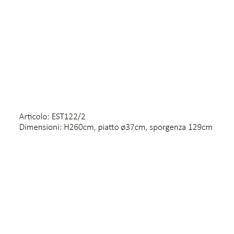 FIRENZE LAMPIONE DA GIARDINO A 2 LUCI H260 CM IN OTTONE 3 FINITURE COLORE IP44 MADE IN ITALY CRISTALENSI TUSCANY - Cristalensi S