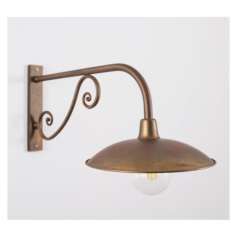 BUCINE APPLIQUE CON BRACCIO LUNGHEZZA CM 58 IN OTTONE 3 FINITURE COLORE IP44 MADE IN ITALY CRISTALENSI TUSCANY - Cristalensi Sho