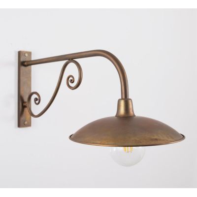 BUCINE APPLIQUE CON BRACCIO LUNGHEZZA CM 58 IN OTTONE 3 FINITURE COLORE IP44 MADE IN ITALY CRISTALENSI TUSCANY - Cristalensi Sho