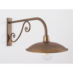 BUCINE APPLIQUE CON BRACCIO LUNGHEZZA CM 75 IN OTTONE 3 FINITURE COLORE IP44 MADE IN ITALY CRISTALENSI TUSCANY - Cristalensi Sho