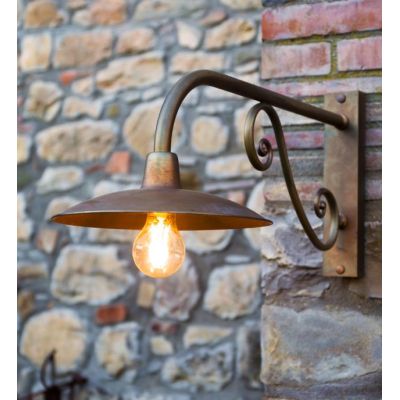 BUCINE APPLIQUE CON BRACCIO LUNGHEZZA CM 75 IN OTTONE 3 FINITURE COLORE IP44 MADE IN ITALY CRISTALENSI TUSCANY - Cristalensi Sho