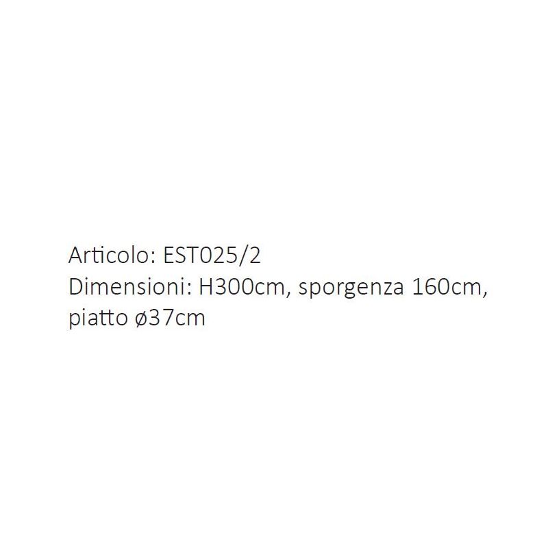 BUCINE LAMPIONE DA GIARDINO A 2 LUCI H300 CM IN OTTONE 3 FINITURE COLORE IP44 MADE IN ITALY CRISTALENSI TUSCANY - Cristalensi Sh