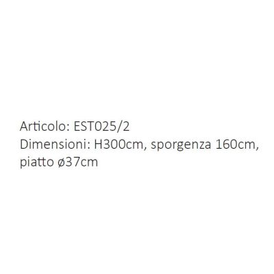 BUCINE LAMPIONE DA GIARDINO A 2 LUCI H300 CM IN OTTONE 3 FINITURE COLORE IP44 MADE IN ITALY CRISTALENSI TUSCANY - Cristalensi Sh