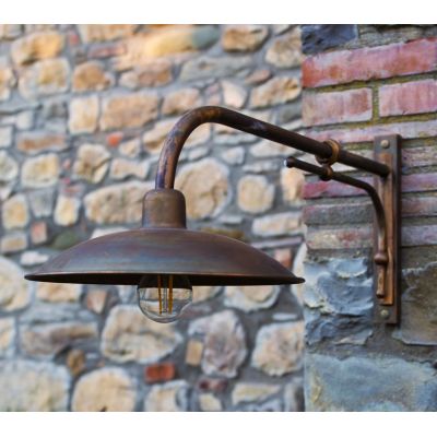 LEVANE APPLIQUE CON BRACCIO LUNGHEZZA CM 58 IN OTTONE 3 FINITURE COLORE IP44 MADE IN ITALY CRISTALENSI TUSCANY - Cristalensi Sho