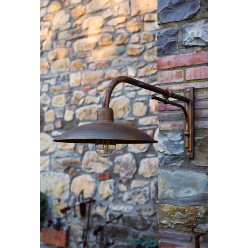 LEVANE APPLIQUE CON BRACCIO LUNGHEZZA CM 75 IN OTTONE 3 FINITURE COLORE IP44 MADE IN ITALY CRISTALENSI TUSCANY - Cristalensi Sho
