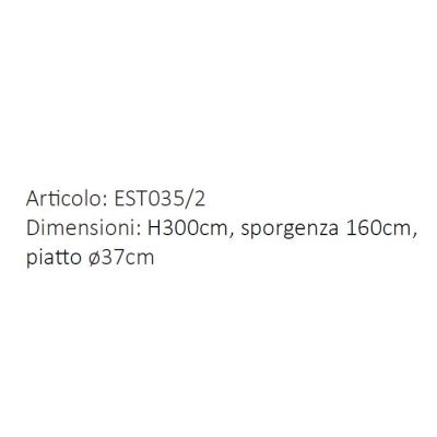LEVANE LAMPIONE DA GIARDINO A 2 LUCI H300 CM IN OTTONE 3 FINITURE COLORE IP44 MADE IN ITALY CRISTALENSI TUSCANY - Cristalensi Sh