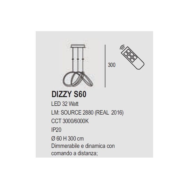 DIZZY SOSPENSIONE MODERNA 3 MISURE LED INTEGRATO DIMMERABILE METALLO COLORE BIANCO PROMOINGROSS - Cristalensi Shop Online