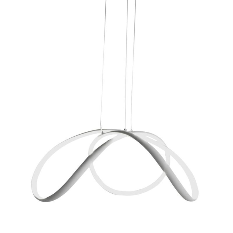 DIZZY SOSPENSIONE MODERNA 3 MISURE LED INTEGRATO DIMMERABILE METALLO COLORE BIANCO PROMOINGROSS - Cristalensi Shop Online