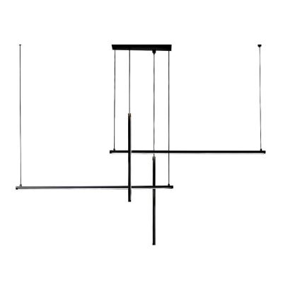 NOOD SOSPENSIONE MODERNA BIANCA O NERA LED 60W LUCE DIMMERABILE E DINAMICA LARGHEZZA CM 145 PROMOINGROSS - Cristalensi Shop Onli