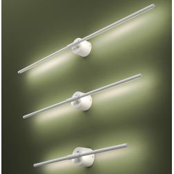NOOD APPLIQUE ORIENTABILE BIANCA 3 MISURE CON LED INTEGRATO LUCE 3000-4500-6500K PROMOINGROSS - Cristalensi Shop Online