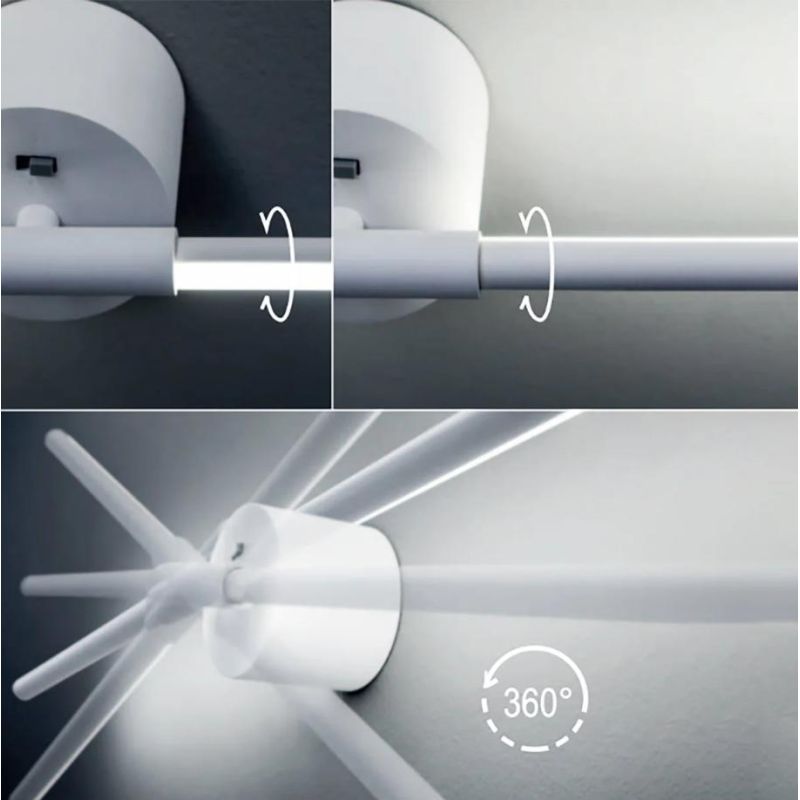 NOOD APPLIQUE ORIENTABILE BIANCA 3 MISURE CON LED INTEGRATO LUCE 3000-4500-6500K PROMOINGROSS - Cristalensi Shop Online