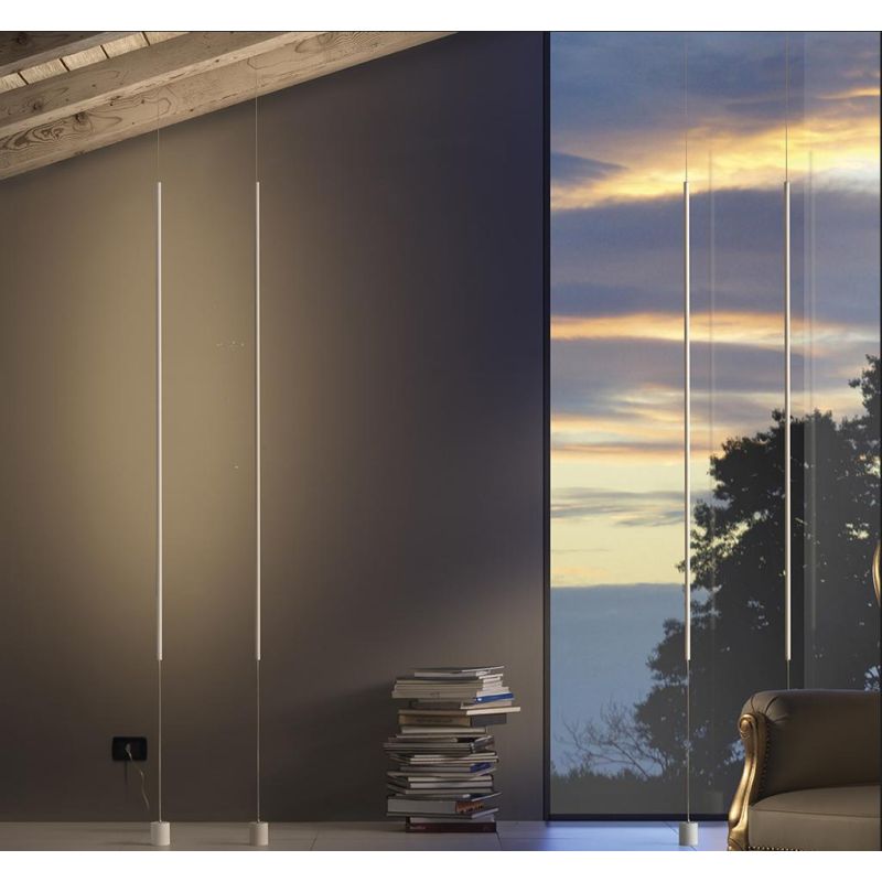 NOOD PIANTANA LINEARE CON ATTACCO A SOFFITTO LED 30W LUCE 3000-4500-6500K DIMMERABILE MODERNA PROMOINGROSS - Cristalensi Shop On