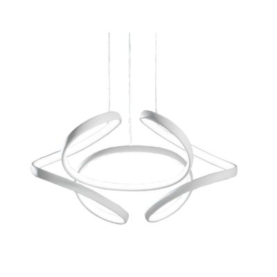 FLOWER SOSPENSIONE FLOREALE DIMMERABILE E DINAMICA 4 MISURE LED INTEGRATO METALLO BIANCO MODERNA PROMOINGROSS - Cristalensi Shop
