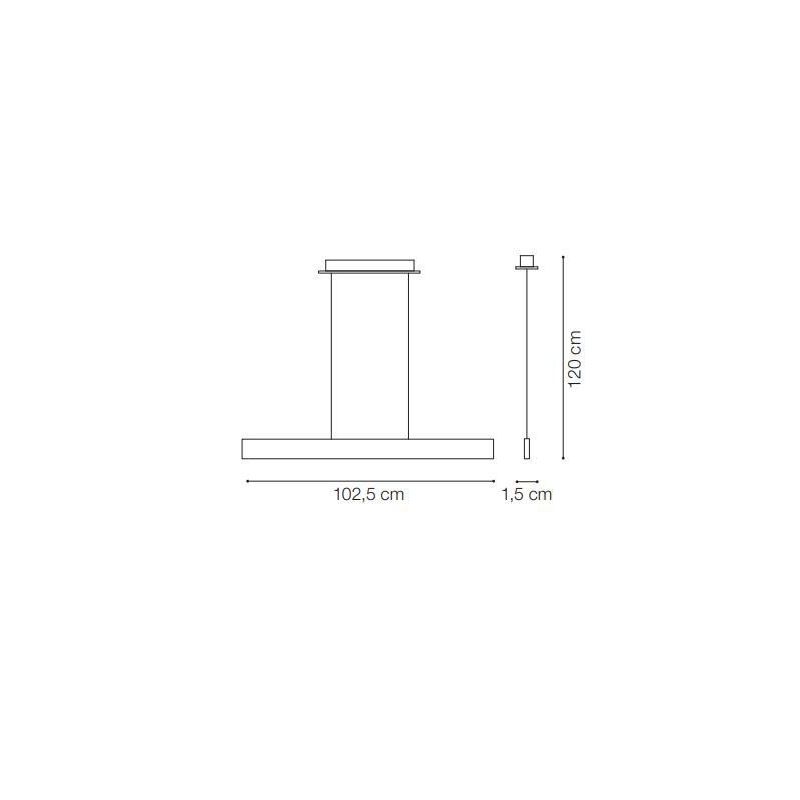 SOSPENSIONE ALLUMINIO BIANCO O NERO 23W 2100 LUMEN LUCE SOLO SOTTO CRISTALENSI - Cristalensi Shop Online