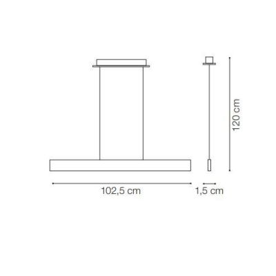 SOSPENSIONE ALLUMINIO BIANCO O NERO 23W 2100 LUMEN LUCE SOLO SOTTO CRISTALENSI - Cristalensi Shop Online