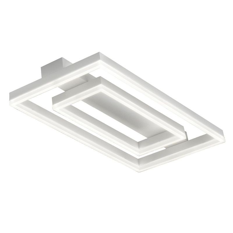 FRAME PLAFONIERA MODERNA RETTANGOLARE 2 MISURE LED INTEGRATO LUCE 3000-4000K DIMMERABILE BIANCA PROMOINGROSS - Cristalensi Shop