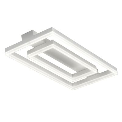 FRAME PLAFONIERA MODERNA RETTANGOLARE 2 MISURE LED INTEGRATO LUCE 3000-4000K DIMMERABILE BIANCA PROMOINGROSS - Cristalensi Shop