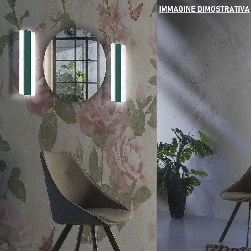 DOUP A46 PLAFONIERA APPLIQUE MODERNA LED 30W LUCE 3000-4000K FASCIA IN METALLO 14 COLORI BIEMISSIONE DI LUCE PROMOINGROSS - Cris