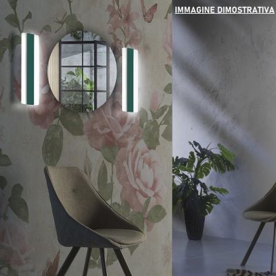 DOUP A46 PLAFONIERA APPLIQUE MODERNA LED 30W LUCE 3000-4000K FASCIA IN METALLO 14 COLORI BIEMISSIONE DI LUCE PROMOINGROSS - Cris