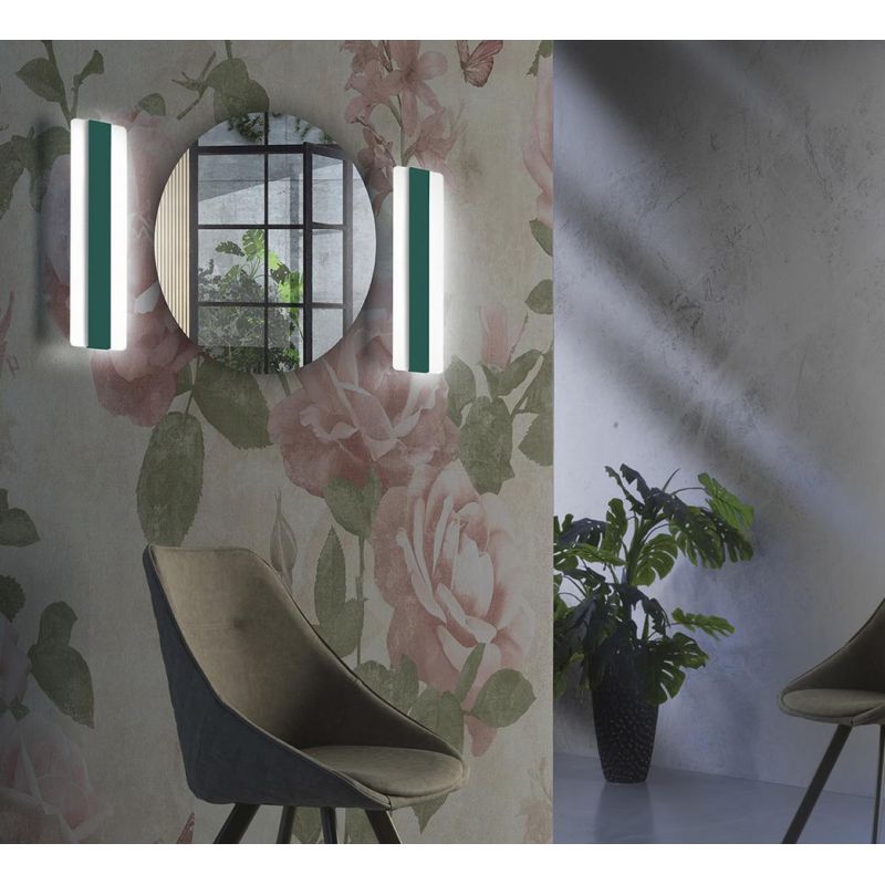 DOUP A66 PLAFONIERA APPLIQUE MODERNA LED 43W LUCE 3000-4000K FASCIA IN METALLO 14 COLORI BIEMISSIONE DI LUCE PROMOINGROSS - Cris