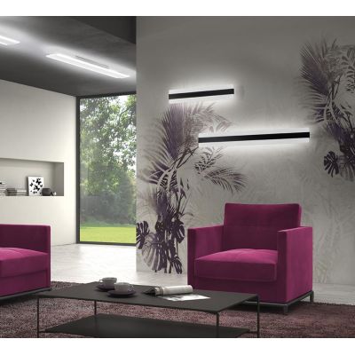 DOUP A66 PLAFONIERA APPLIQUE MODERNA LED 43W LUCE 3000-4000K FASCIA IN METALLO 14 COLORI BIEMISSIONE DI LUCE PROMOINGROSS - Cris