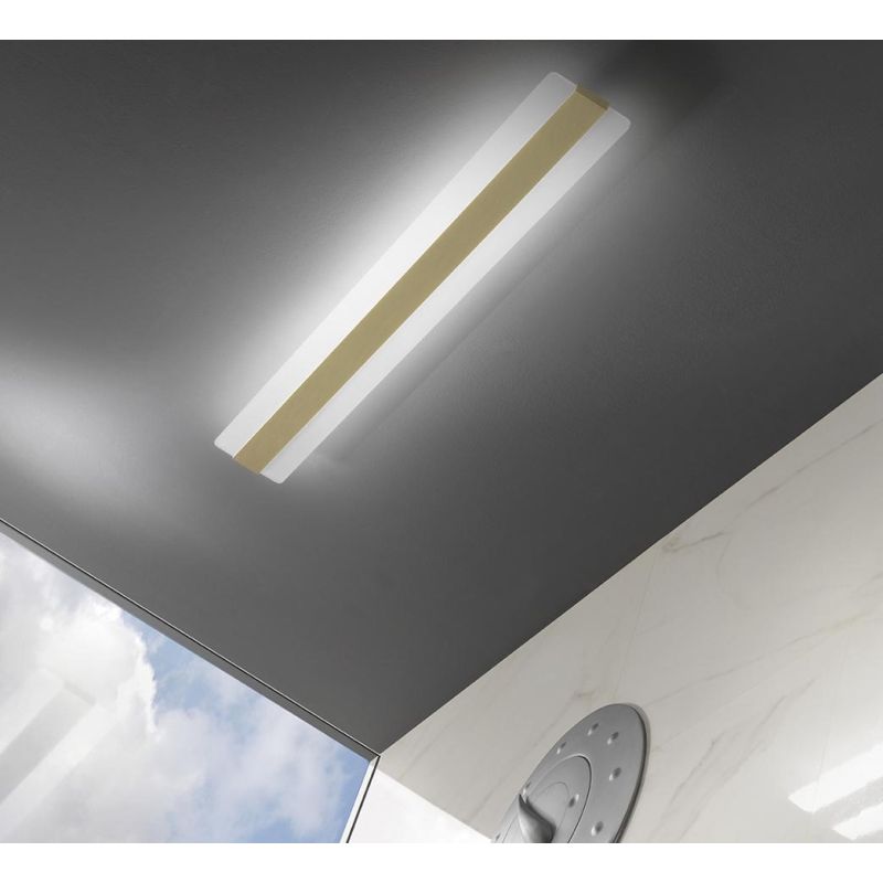 DOUP A86 PLAFONIERA APPLIQUE MODERNA LED 56W LUCE 3000-4000K FASCIA IN METALLO 14 COLORI BIEMISSIONE DI LUCE PROMOINGROSS - Cris