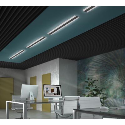 DOUP A86 PLAFONIERA APPLIQUE MODERNA LED 56W LUCE 3000-4000K FASCIA IN METALLO 14 COLORI BIEMISSIONE DI LUCE PROMOINGROSS - Cris