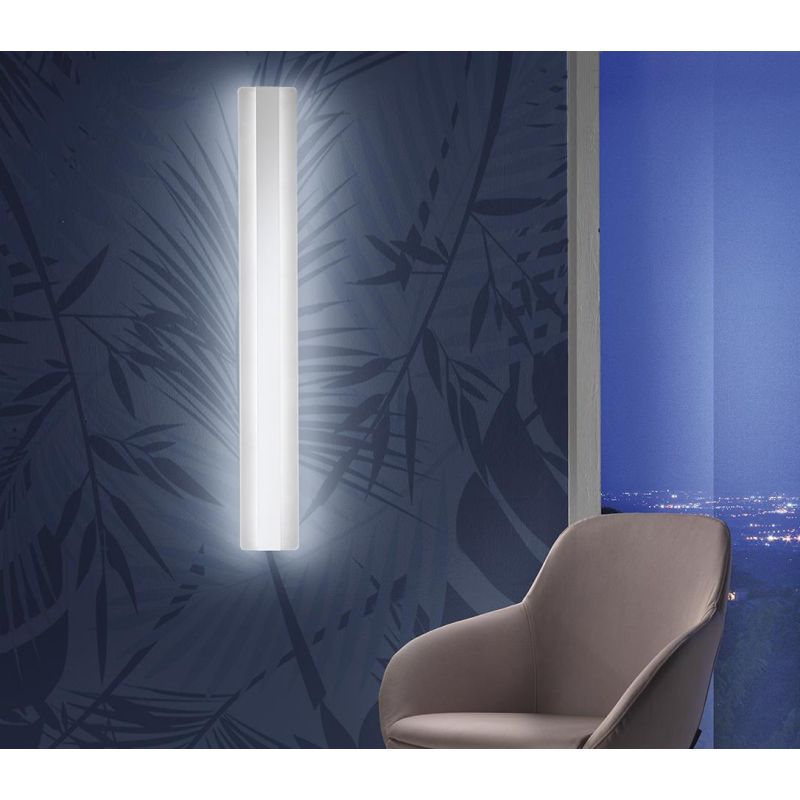 DOUP A106 PLAFONIERA APPLIQUE MODERNA LED 70W LUCE 3000-4000K FASCIA IN METALLO 14 COLORI BIEMISSIONE DI LUCE PROMOINGROSS - Cri