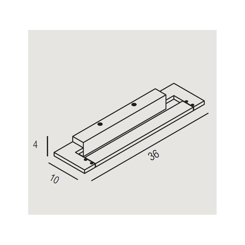 TOUR APPLIQUE ORIENTABILE BIANCA 3 MISURE LED INTEGRATO LUCE 3000K MODERNA RETTANGOLARE PROMOINGROSS - Cristalensi Shop Online