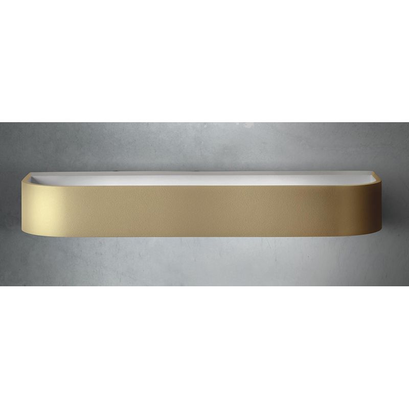 HANDLES APPLIQUE MODERNA IN METALLO 14 COLORI LED 30W LARGA CM 42 PROMOINGROSS - Cristalensi Shop Online