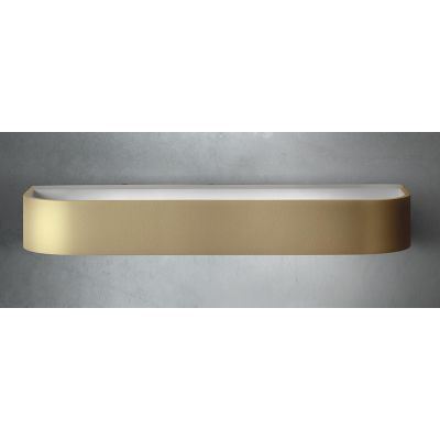 HANDLES APPLIQUE MODERNA IN METALLO 14 COLORI LED 30W LARGA CM 42 PROMOINGROSS - Cristalensi Shop Online