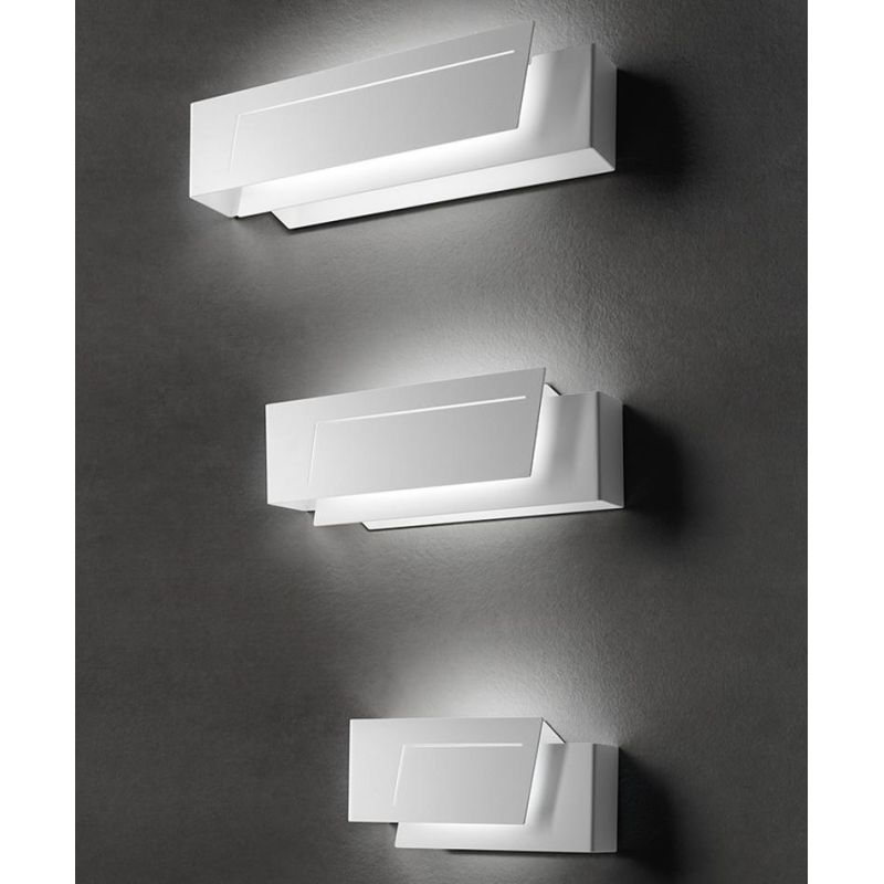 CLAP A28 LAMPADA DA PARETE LARGHEZZA CM 28 IN METALLO 14 COLORI LED 18W LUCE 3000K-4000K PROMOINGROSS - Cristalensi Shop Online