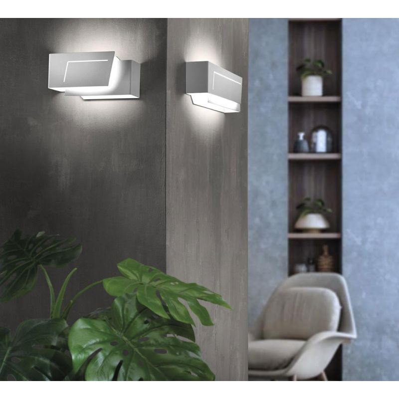 CLAP A35 LAMPADA DA PARETE LARGHEZZA CM 35 IN METALLO 14 COLORI LED 24W LUCE 3000K-4000K PROMOINGROSS - Cristalensi Shop Online