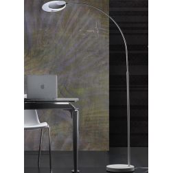 ARCH LAMPADA DA TERRA ORIENTABILE IN METALLO BIANCO O NERO LED 25W LUCE 3000K ALTEZZA CM 210 MODERNA PROMOINGROSS - Cristalensi 2